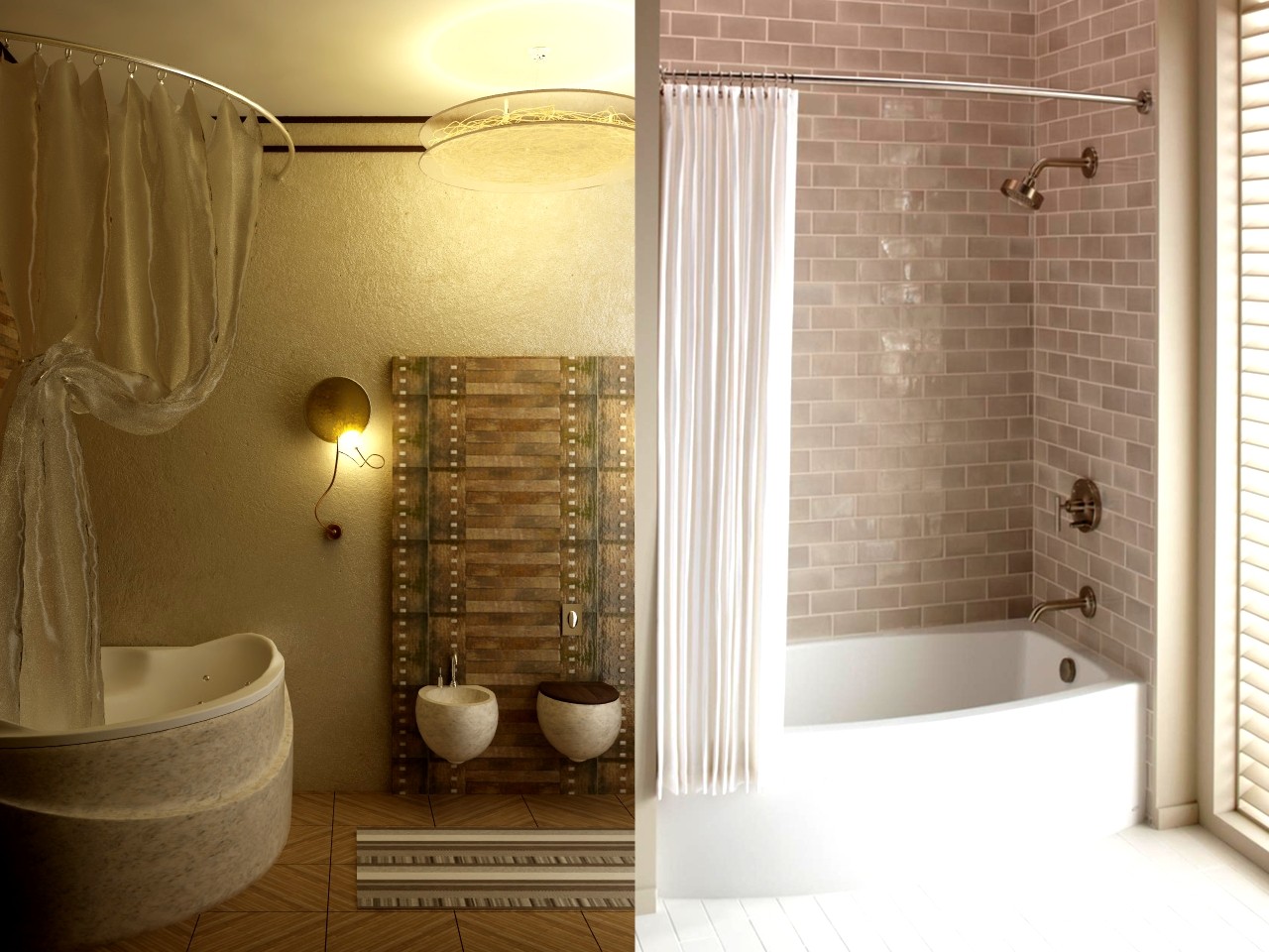 Combo bathtub and shower classic