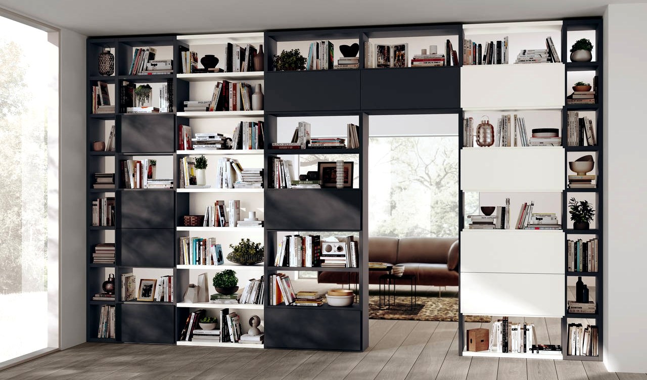 Mobile libreria a parete di Scavolini